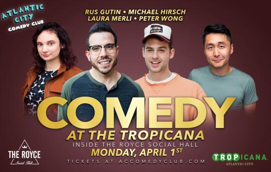 Monday Night Comedy at the Tropicana ft. Rus Gutin, Michael Hirsch, Laura Merli, Peter Wong